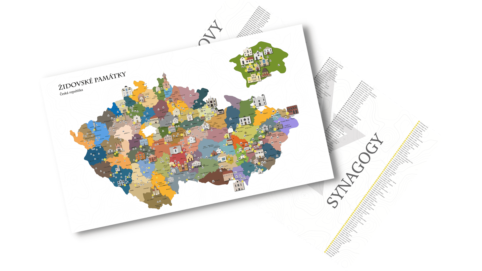 Ukázka mapy židovských památek
